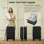 28 Inch Checked Luggage (Jet Black / 28 Inch)