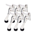 6 Stoppers Kickdown Door Stop for Bottom of Door (White / 4 INCH X 6 PACK)