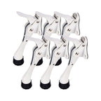 6 Stoppers Kickdown Door Stop for Bottom of Door (White / 4 INCH X 6 PACK)