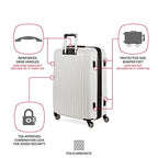 7272 Energie Expandable Hardside Luggage with Spinner Wheels and TSA Lock (Checked-Large 27-Inch / White)