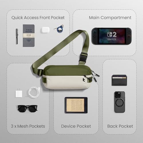 Compact EDC Sling Bag 3L (S(Fits iPad Mini) / Olive Green)