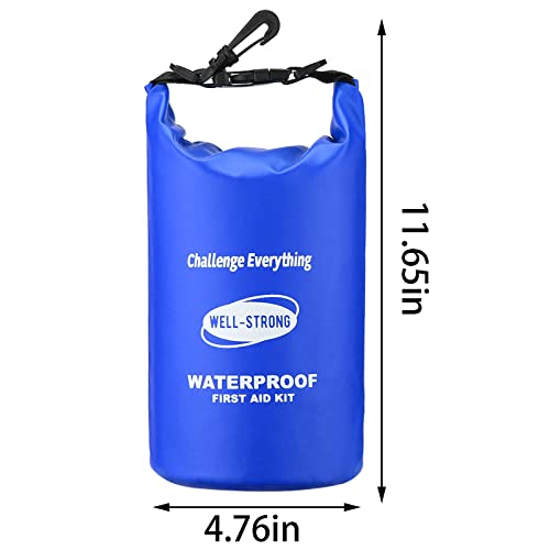 116pcs Waterproof Boat First Aid Kit with Round Bottom Bag Blue (Ws011-fakdwp-blue)