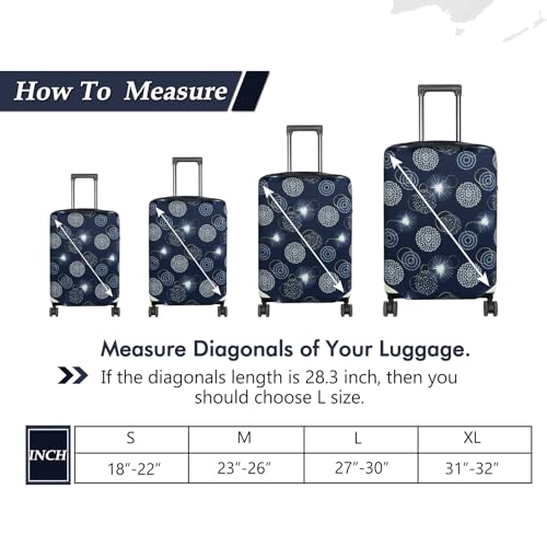 Travel Luggage Cover Suitcase Protector Fits 18 (Sparkler / S)