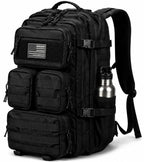 Large Black Tactical Backpack for Men (Black)