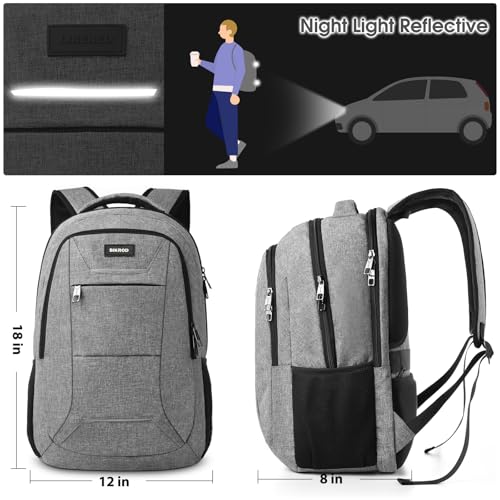 Laptop Backpack for Men and Women (Grey / 17.3 Inch)