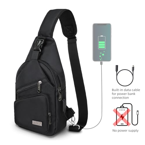 Sling Bag for Men (Black / Small)