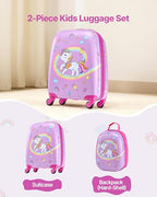 Kids Luggage Set (18 Inches 2-Piece Set / Unicorn)