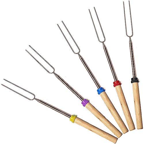 Smores Sticks for Fire Pit (5 Fork Set)
