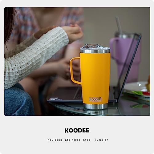 Travel Coffee Mug with Lid (mango yellow-A / 20 Ounces)