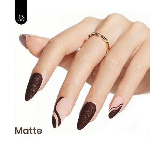 Beetles Brown Glitter Gel Nail Polish (I - Shimmery Brown | Jazz Club)