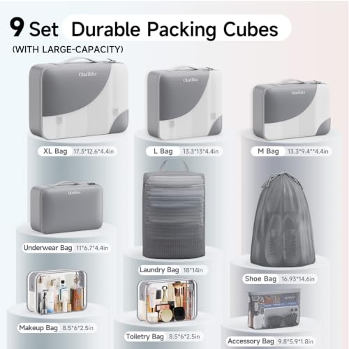 Packing Cubes for Travel (04 Gray)