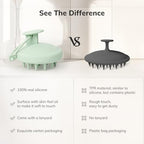 Silicone Scalp Massager Shampoo Brush (Mint Green)
