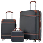 Luggage Set 2 Piece (Vintage Luggage / Black(12+20+28))
