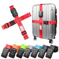 Heavy Duty Luggage Straps with TSA Lock (Cross Red-New)