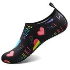 Water Shoes for Women Men Quick (11.5-12.5 Women/10.5-11.5 Men / N-love Rainbow)