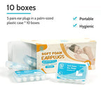 Soft Foam Ear Plugs for Sleeping (Blue/White / 1 pair (Pack of 50))