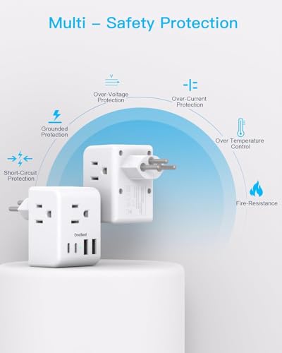 2 Pack Switzerland Travel Plug Adapter