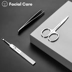 Stainless Steel Manicure Set 11 (Brown)