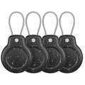for AirTag Holder Case with Keychain 1st (Dark Black/Black/Black/Black)