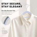 50 Pack Plastic Clothes Hangers (Gray / Grey-50pack)