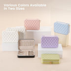Travel Jewelry Case for Women Girls (Green / Medium (8.46"W*5.71"D*2.17"H))