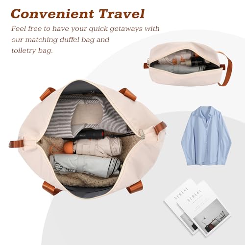 Suitcase Set 24 IN Expandable Luggage with TSA Lock Spinner Wheels (Vintage Luggage / White(24+bags))