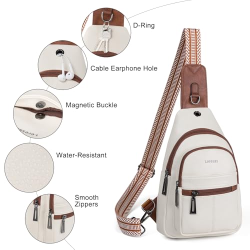 7L Sling Bag for Women Vegan Leather Crossbody Purse Chest Bags Fashionable Trendy Fanny Pack with Travel (7L / 7l-m-beige Brown)