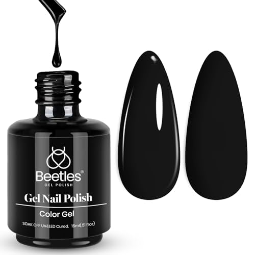 Beetles Black Gel Polish (G - Creme Black | Audrey Black)