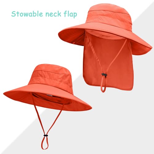 Sun Hats for Men Women (Orange)