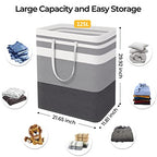 2 Pack Laundry Baskets (125L / Grey+Blue)