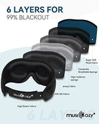 3D Sleep Headphones Bluetooth 5.4 Sleep Mask with HD Speakers (Indigo Blue)