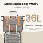Luggage Sets 6 Piece Expandable Suitcase (Champagne / 6 Piece Set (14in/20in/24in/28in/DB/TB))