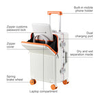 Carry on suitcase Zipperless Luggage (orange / 24 inch)