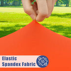 2 Pack Rectangle Spandex Fitted Table Cloth (Orange / 48" x 30" (Rectangular))