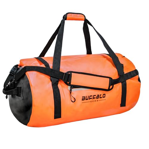60L Waterproof Duffle Travel Duffel Bag (Orange / 60L)
