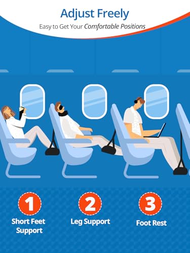 Travel Pillow with Seat Strap Combo Airplane Foot Hammock Set (Travel Pillow & Foot Hammock)