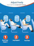 Travel Pillow with Seat Strap Combo Airplane Foot Hammock Set (Travel Pillow & Foot Hammock)