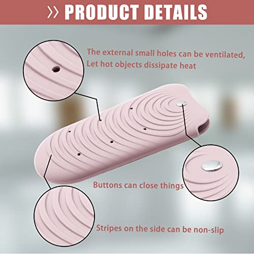 Heat Insulating Silicone Mat Pouch for Hair Styling Tools (Pink)