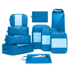 10 Pack Large Compression Packing Cubes for Travel (Ocean / 10 Pack)