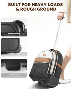 Small Rolling Backpack for Women