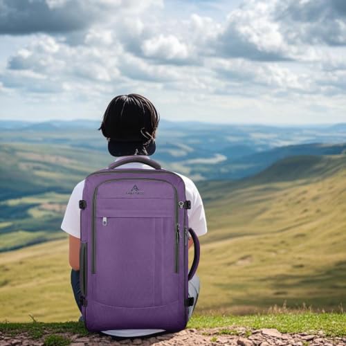 55L Carry On Backpack For Women (Purple / 18.4 Inch (22''x14''x11''))