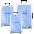 3PCS Luggage Covers Full Clear Suitcase Cover Protector (Transparent / 20/24/28 inch)