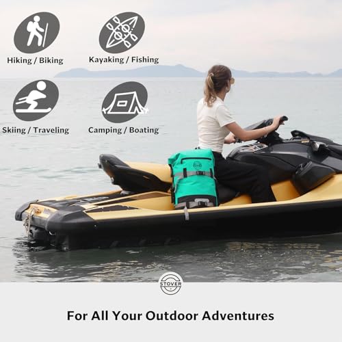 30/40/55L Waterproof Dry Backpack & Phone Case - Large Floating Dry Bag for Kayaking, Travel, Hiking, Fishing, Camping, Motorcycles & Beach, Heavy-Duty Roll Top Men/Women (Teal) (Teal / 30L)