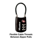 4688D Accepted Set Your Own Combination TSA Approved Luggage Lock (Black / 1 Pack)
