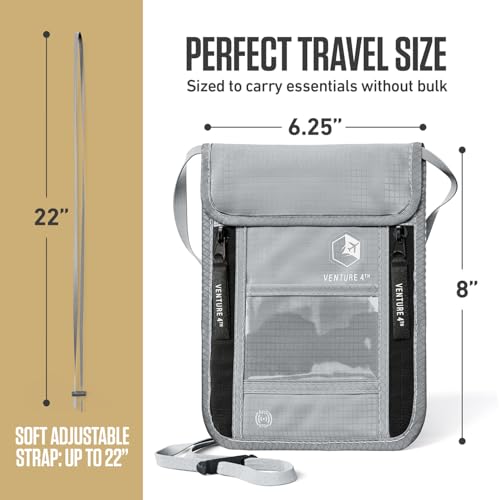 Travel Neck Wallet (One Size / Silver)