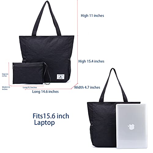 Large Capacity Foldable Tote Bag With Zipper (Concrete Grey)