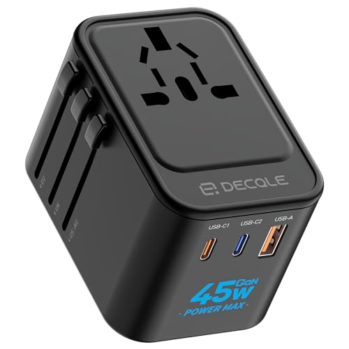 Universal Travel Adapter (GaN45W / Black)