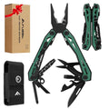 16-In-1 Multi-Tool Pliers, EDC Multitool, Multipurpose Tool, Green (Green)