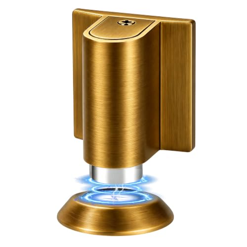 2 Pack Magnetic Door Stopper Floor Mount (Antique Brass)