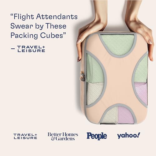 8 Set Packing Cubes for Travel (8 Set - Nude Biege / Set of 8)